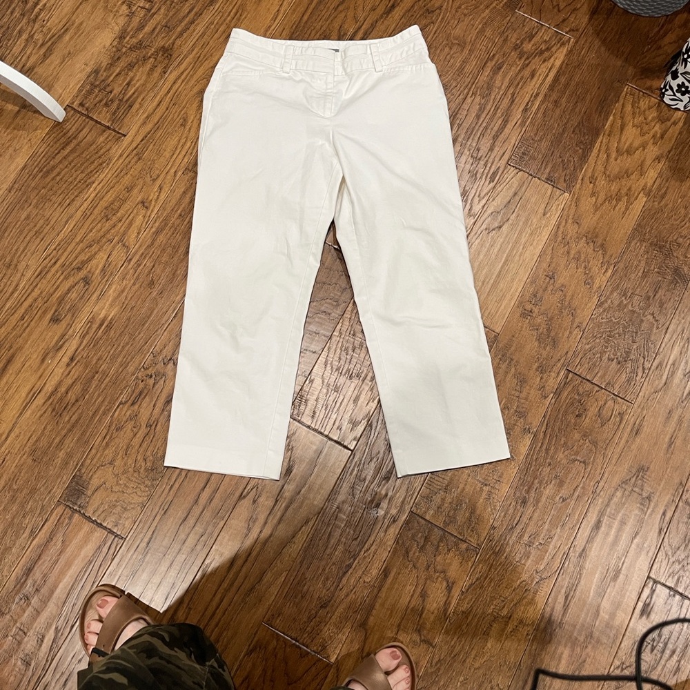 Ann Taylor Cream Cropped Pants